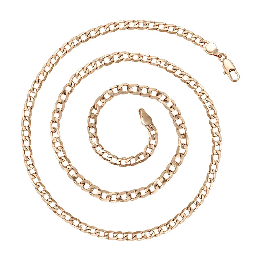 

46354 xuping 2020 new arrival elegant design women 18K gold plated gold long cuban link chain necklace