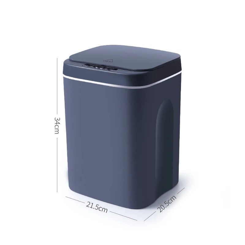 

Best selling 12L/14L/16L waterproof square intelligent household office induction dustbin smart trash can with sensor lid, White/dark grey