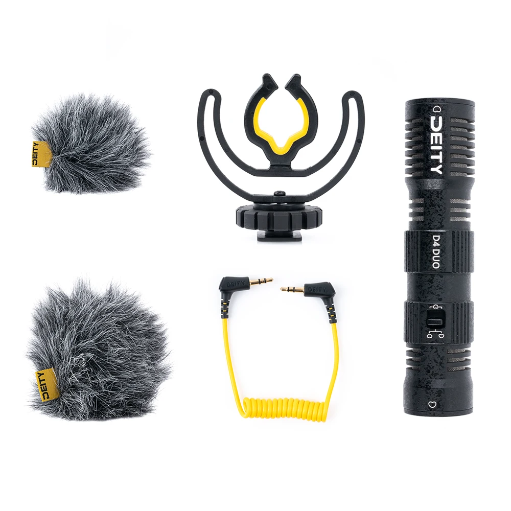 Deity V-mic D4 Duo dual head super Cardioid Broadcast on-camera microphone video mic for canon Nikon Sony  interview recording