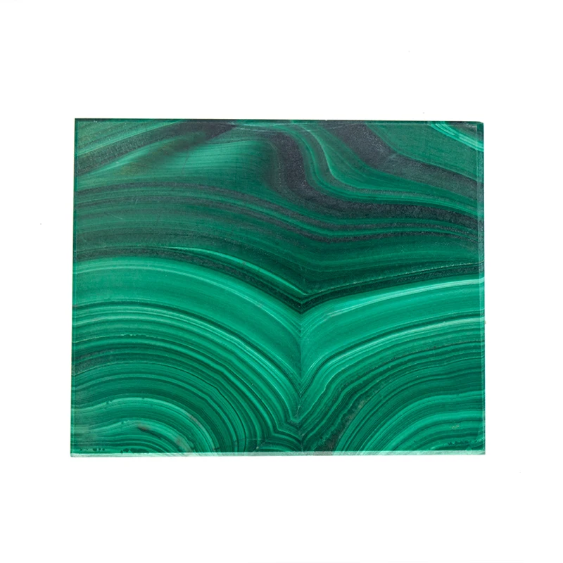 

Wholesale square natural stone double flat malachite sheet