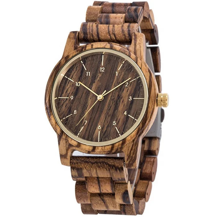 

Natural Wood Watch Japan Quartz Movement Men Wrist Watch Wooden, Wooden color