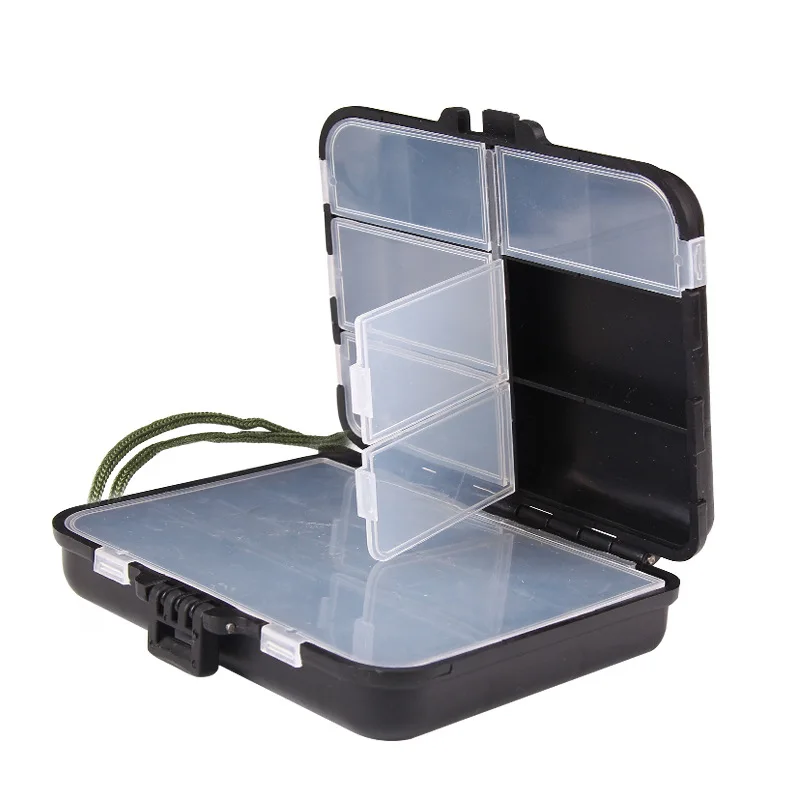 

Transparent Luxury Storage Box Fishing Tackle Packaging 15cm 6cm 3cm 107g Cajas Plastic Lure Box Caixa De Pesca, Black