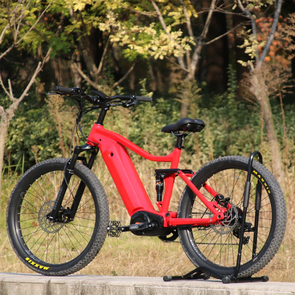 

2020 LEILI New design 48V 1000W mid drive mountain electric bike G510 motor ebike full suspension