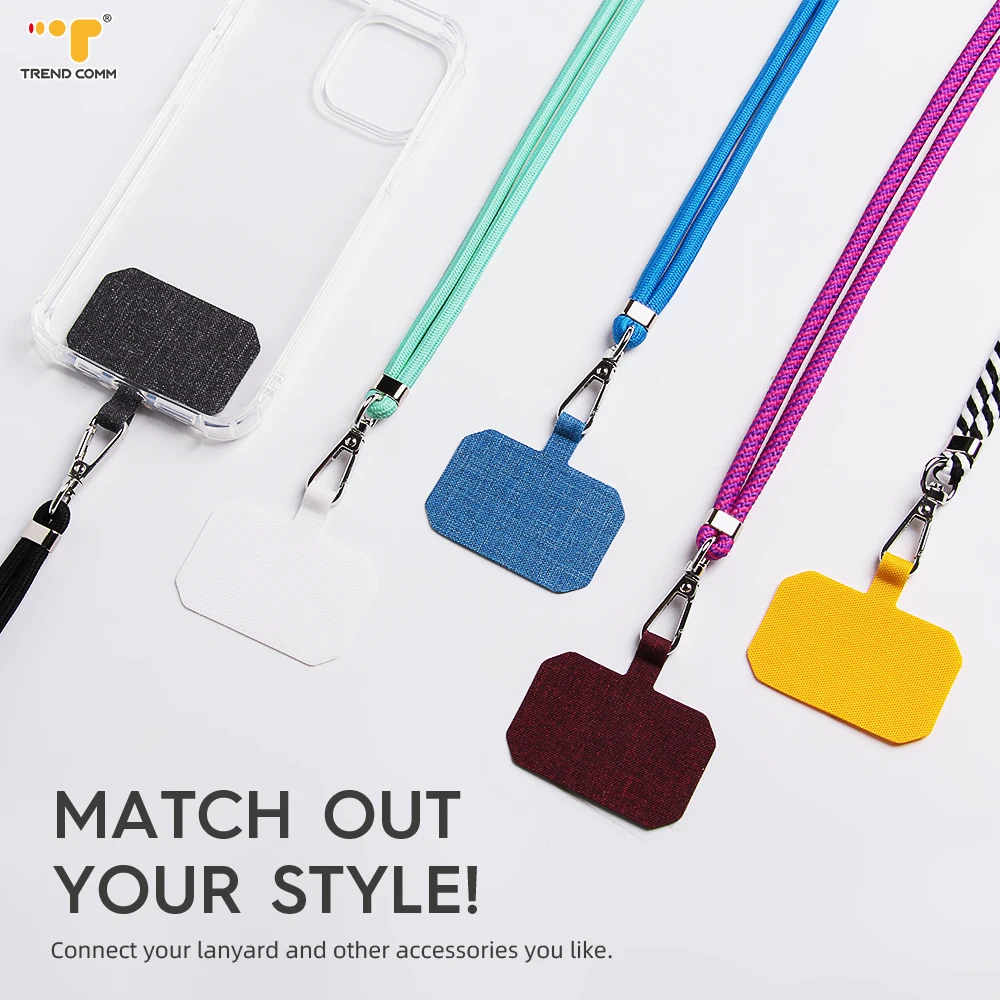 

Universal 6mm Cuerda PPM with Tab Patches for Phone Custom Logo Crossbody Cord Adjustable Necklace Phone Case 1.5M Strap