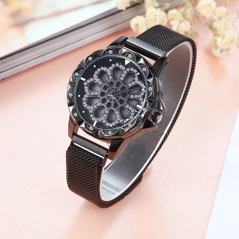 

Factory direct sales always running watches waterproof mesh belt women's watch, As pic