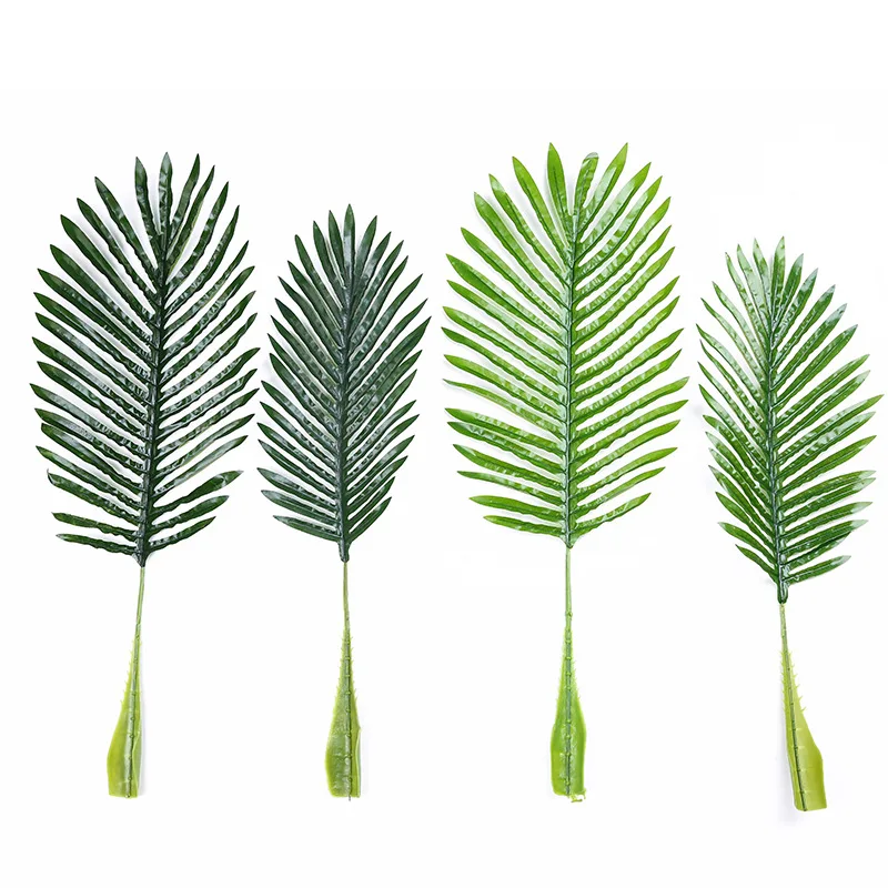 

Artificial plastic glued green leaf arrangement artificial palm tree leaves palm leaves artificial