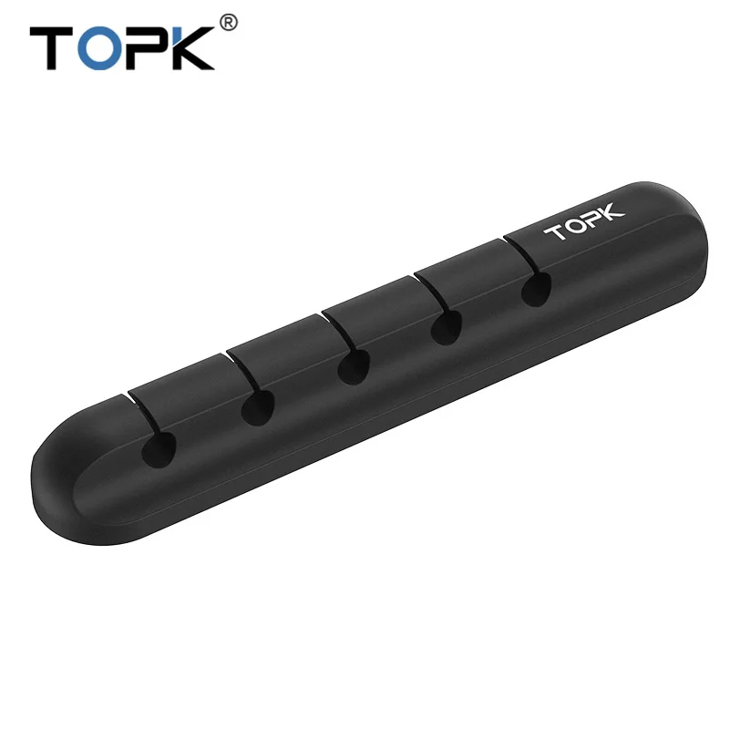 
TOPK Wire Winder Nylon Tape Cable Holder Clip Desk Magnetic Silicone Cable Organizer 