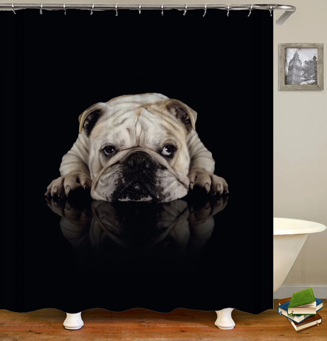 

Animal Pattern Modern Hot selling Shower Curtain, 3D Print Fabric Shower Curtain/