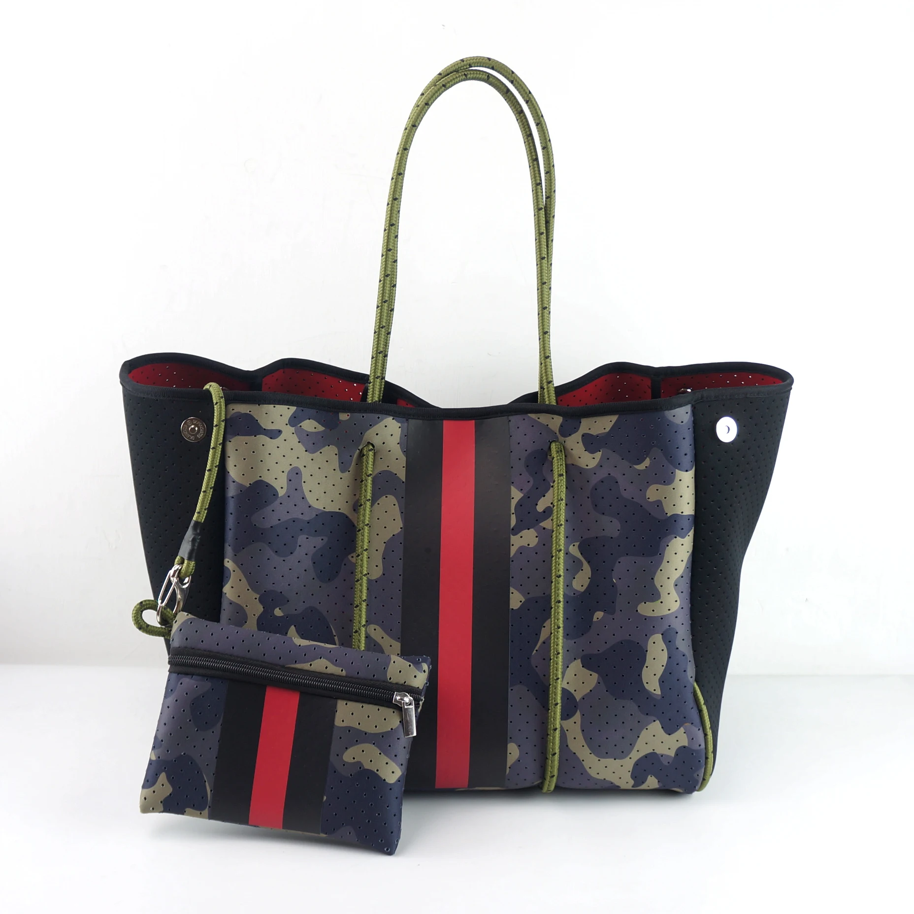 

Neoprene Bag Travel Hand Bag With Large Pouch Inside Neoprene Lady Tote Handbag Bag Neoprene Purse for women