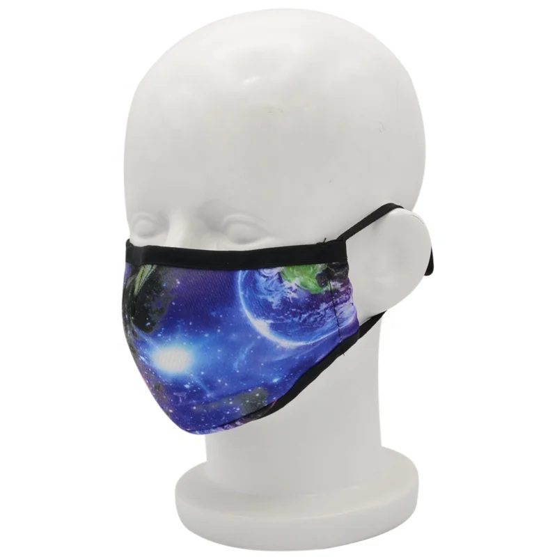 

Wholesale soft digital printed cycling cotton mask with a filter dropshipping customized children breathable sports dust mask, Printing