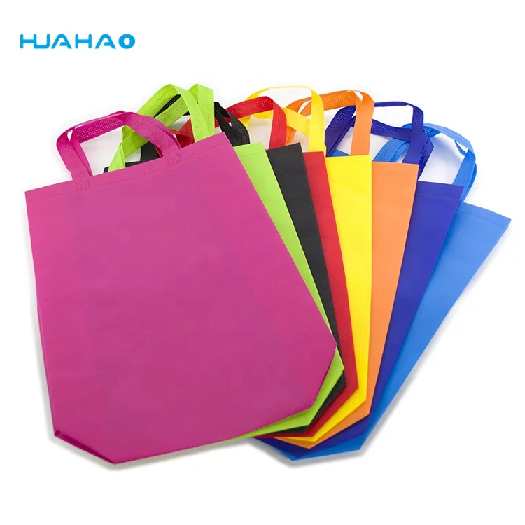 

screen print biodegradable custom pp-non-woven three-dimensional handle bag, Customized color