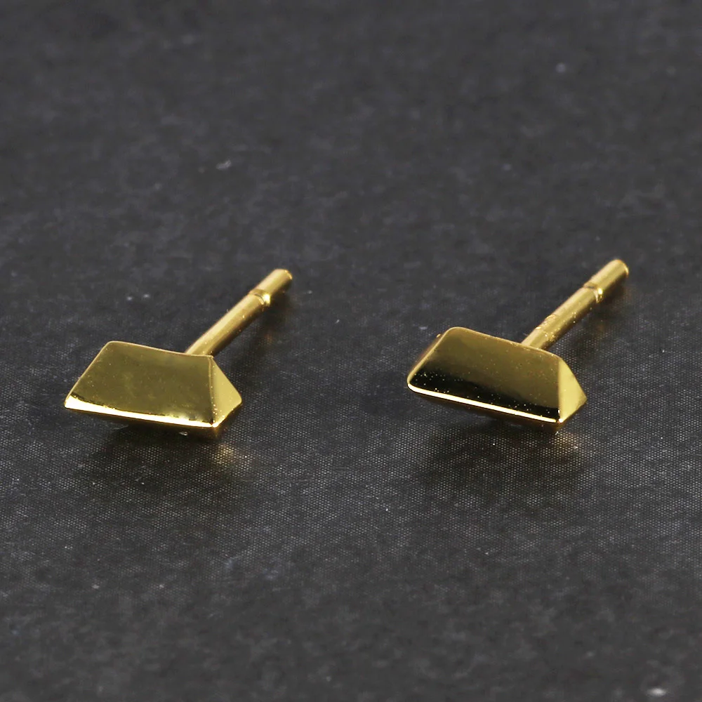 

Unique Design Fine Jewelry Gold Plated 925 Sterling Silver Stud Earrings