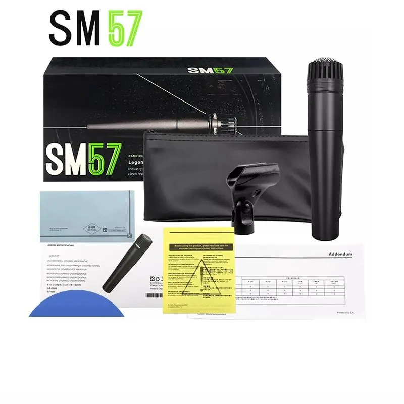 SM57 Dynamic Instrument Microphone Set for Drum Musicians Essential Musical Instrument Mic Accessory