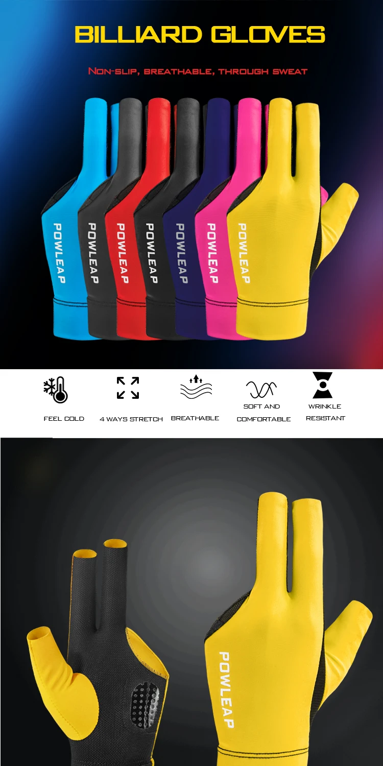 Blue Design Predator Snooker Glove Flexible Fitting Pool Cue Shooting