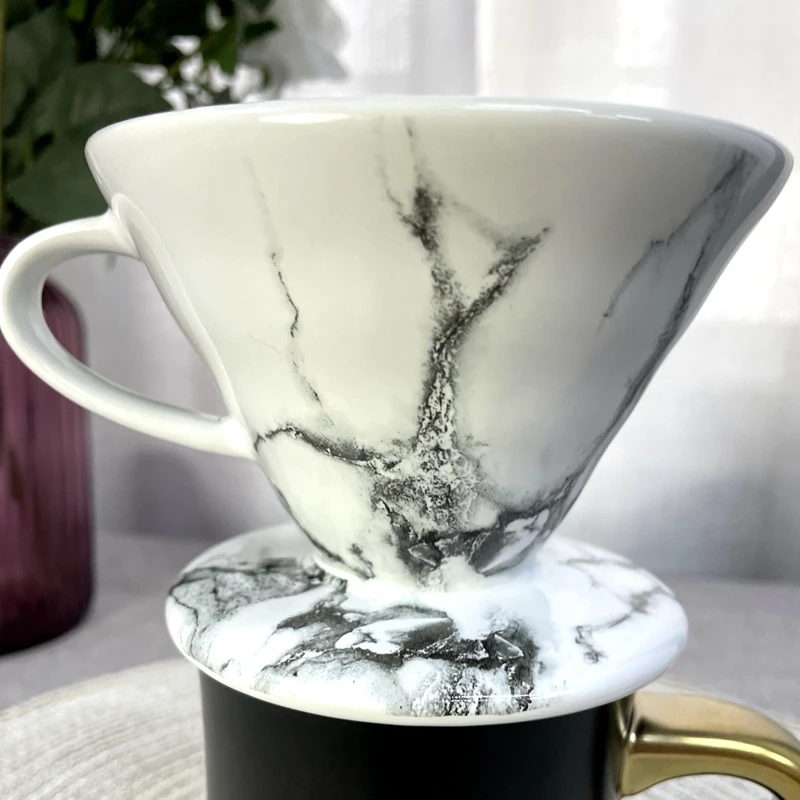 

Ceramic Coffee Dripper For V60 Coffee Mugs Coffee Maker Separate Stand for 1-4 Cups