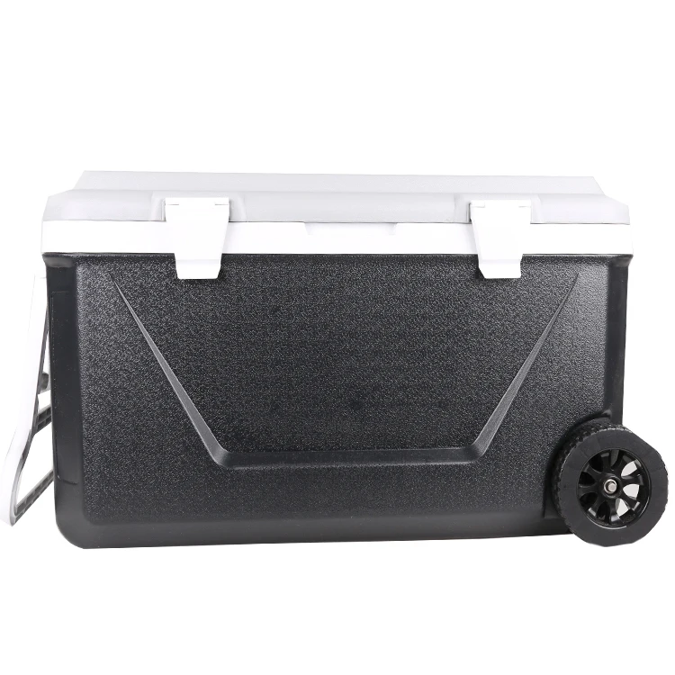 

Factory Hot Wholesale Plastic Cooler Box Portable 30L 45L 80L Beer cola Fruit Ice Cooler Box for Outdoor Camping, Blue white