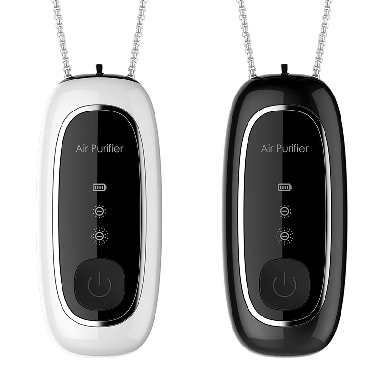 

generator negative ion ultraviolet light purification mini ionizer necklace purifiers personal hepa filter air purifier, Oem color