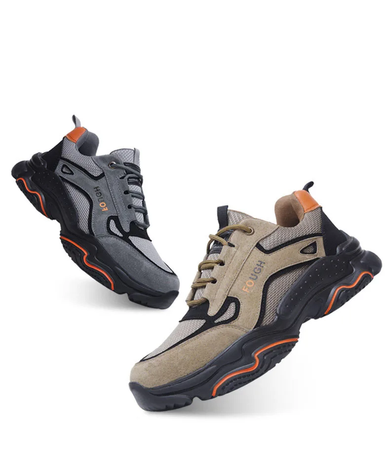 

Fashionable Safety Shoes Anti-slip Oil And Acid-base Resistant Wear-resistant Breathable Steel Toe Work Shoes For Men