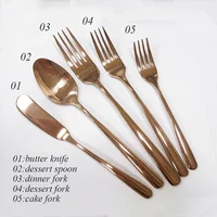 

BIG SALE Black/Rose Gold/Gold cutlery,Stainless steel Knife Fork Spoon Flatware