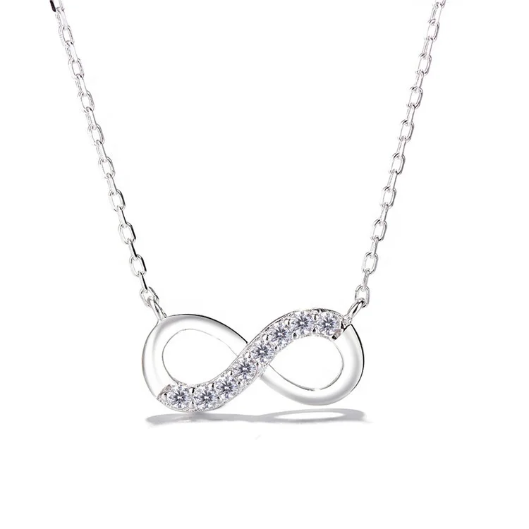 

Yaeno Silver 925 Jewelry Infinity Necklace in Number 8 Design Charm Necklace for Women, As customer request