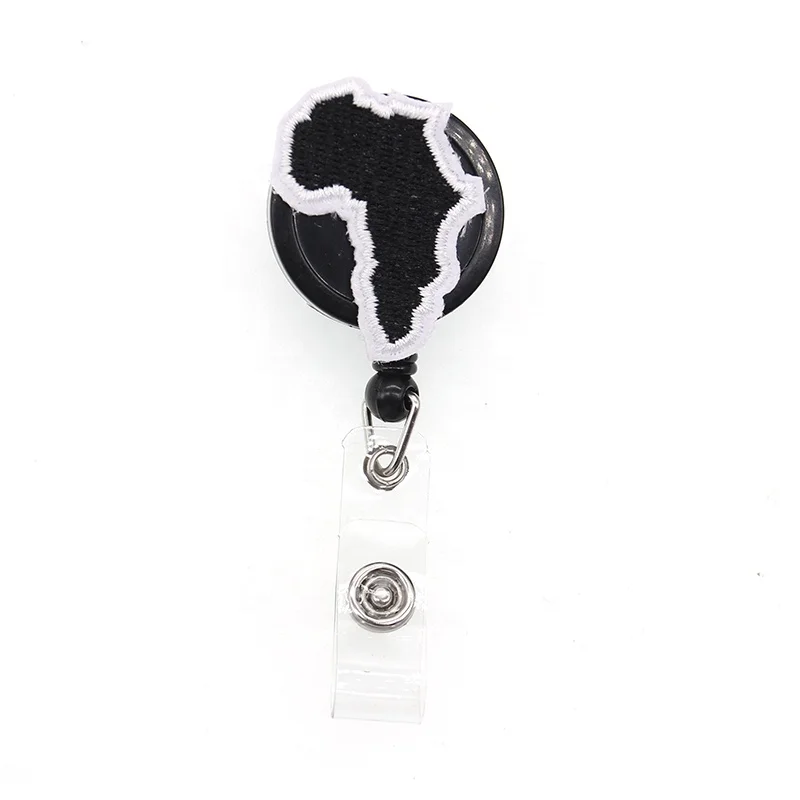

Free shipping wholesale black and white felt irregular shape badge reels, Picture