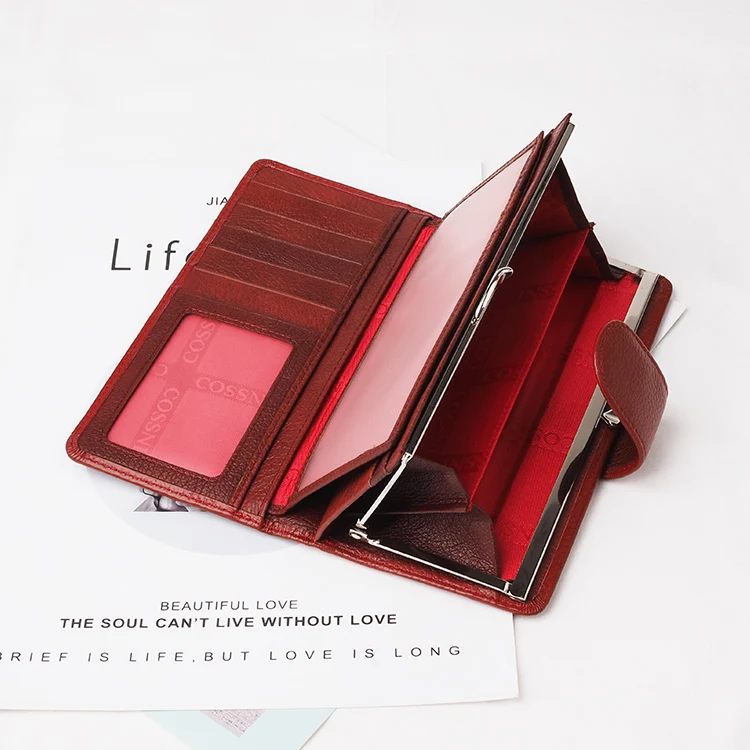 

Self branded wallets for women fashionable leather waterproof purse wholesale 2021