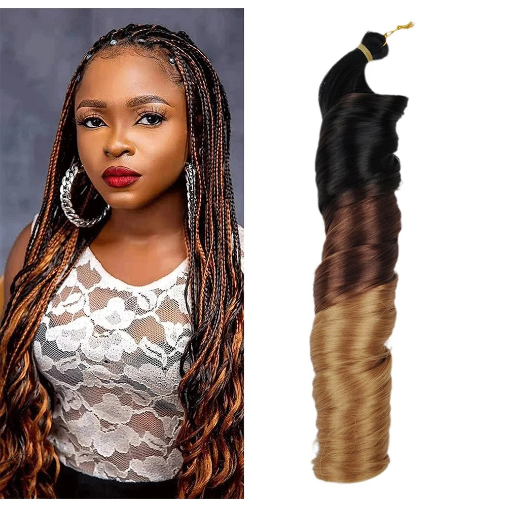 

Kanekalons 150g 22inch PonyStyle Crochet Braid Spiral loose wave wavy French Curl Extension Synthetic Curly Braiding Hair, Pic showed support custom