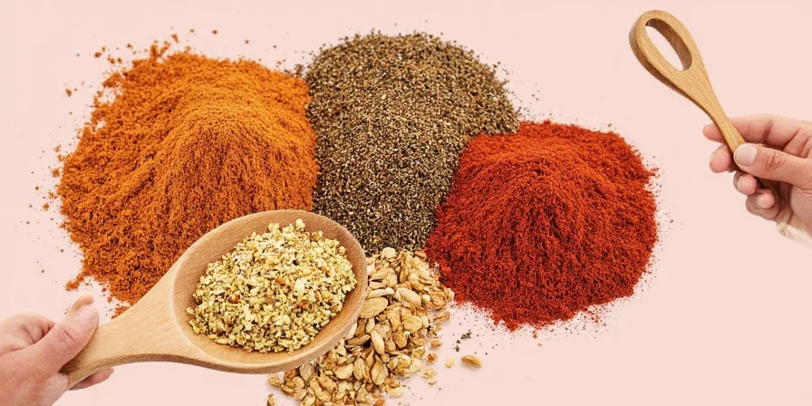 Close-up of someone grinding spices by hand
