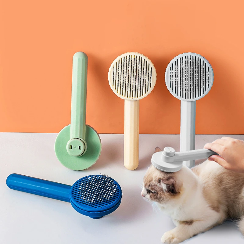 

New Cat Dog Cleaning Comb Self-cleaning Needle Comb Massage Open Knot Pet Hair Removal Brush Comb, Customized