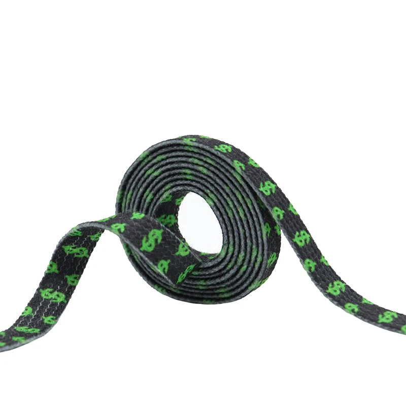 

Weiou Manufacturer best price good quality Flat polyester cotton wavy pattern Shoelaces for trendy shoes