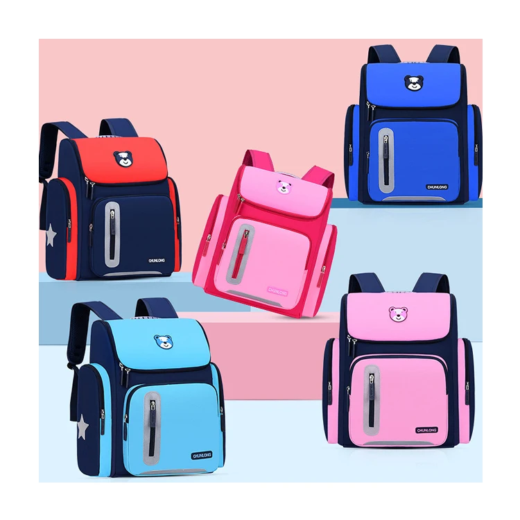 

school bag kid backpack For Boys Girls Grade 1-6 Kids Book Bag Orthopedic School Backpacks Primary Satchel Schoolbag, Customized color