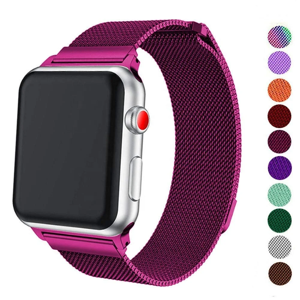 

Tschick For Apple Watch Band 38mm 40mm 42mm 44mm, Stainless Steel Mesh Milanese Replacement Wristband for iWatch Series 4/3/2/1, Multi-color optional or customized
