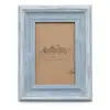 Wholesale 8x10 Inch Distressed Blue Wood Picture Photo Frame with Mat for Corridor Decoration