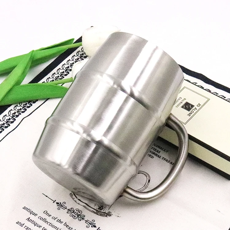 

2021 hot selling 450ml and 500ml double wall stainless steel barrel beer mug coffee cup for keeping beer coffee, Customized colors acceptable