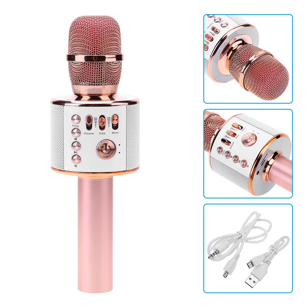 

Best Price Wireless Karaoke Microphone and Speaker Portable Mike For Family Party Toy Kids Mic With CE ROHS KC FCC