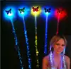 Light Up Toys Led Flashing Led Hair Lights Flashing Fiber Optic Hair Braid Barrettes for Party Bar Dancing Hairpin