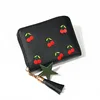 2019 Short Cherry Embroidered Short Trend Small Wallet New Student Simple Fashion Notecase Zipper Purse Women Lady