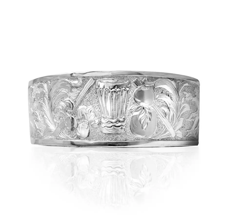 

OEM custom gold color Hawaiian Tattoo Jewelry bangle bracelet unisex