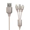 OEM Universal Micro USB Type C Nylon Braided Multi Type-c 3 in 1 USB Charging Cable