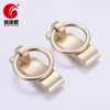 Zinc alloy gold knob for bathroom cabinet two screws drawer knob with ring