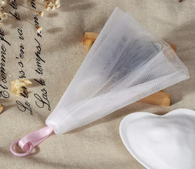 
foam net facial cleanser PE net for facial cleansing& Body soap net A02 bubble foaming mesh 