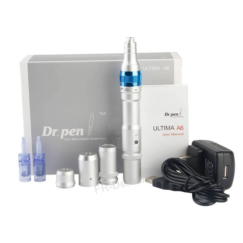 

professional use dermapen wireless and wired dr. pen Sliver metal shell Ultima A6, Silver