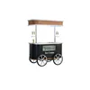 Awning Gelato Cart Mobile Ice Cream Push Cart with Wheels for Sale