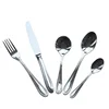 Cathylin 5pcs newfangled stainless steel restaurant cutlery set, long handle flatware set