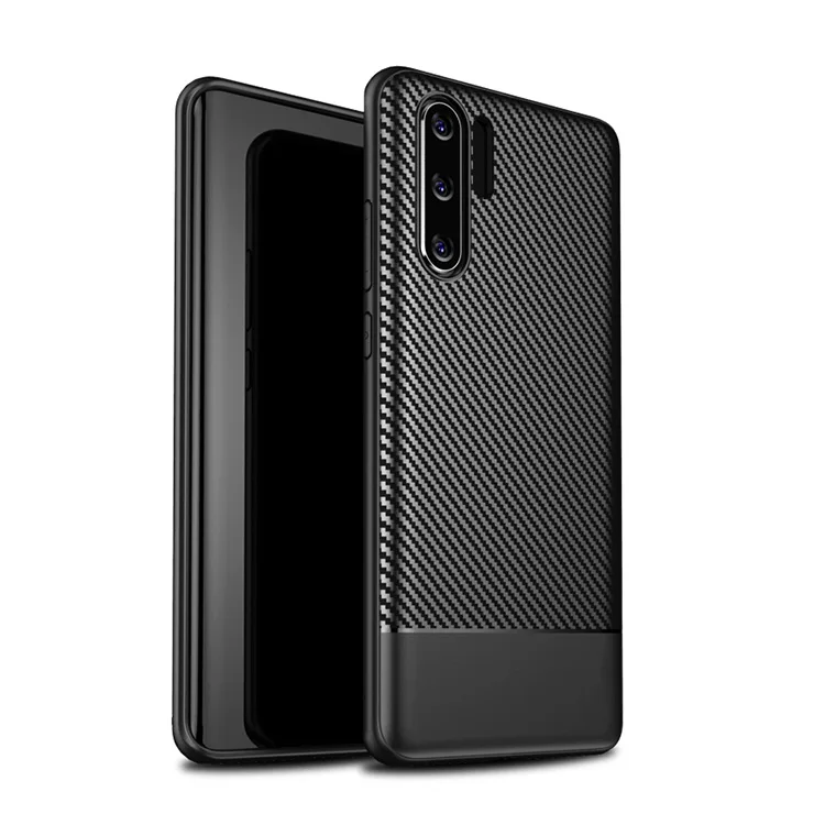 

Hot selling TPU Carbon fiber Grain Soft phone case cover for Huawei P30 Pro
