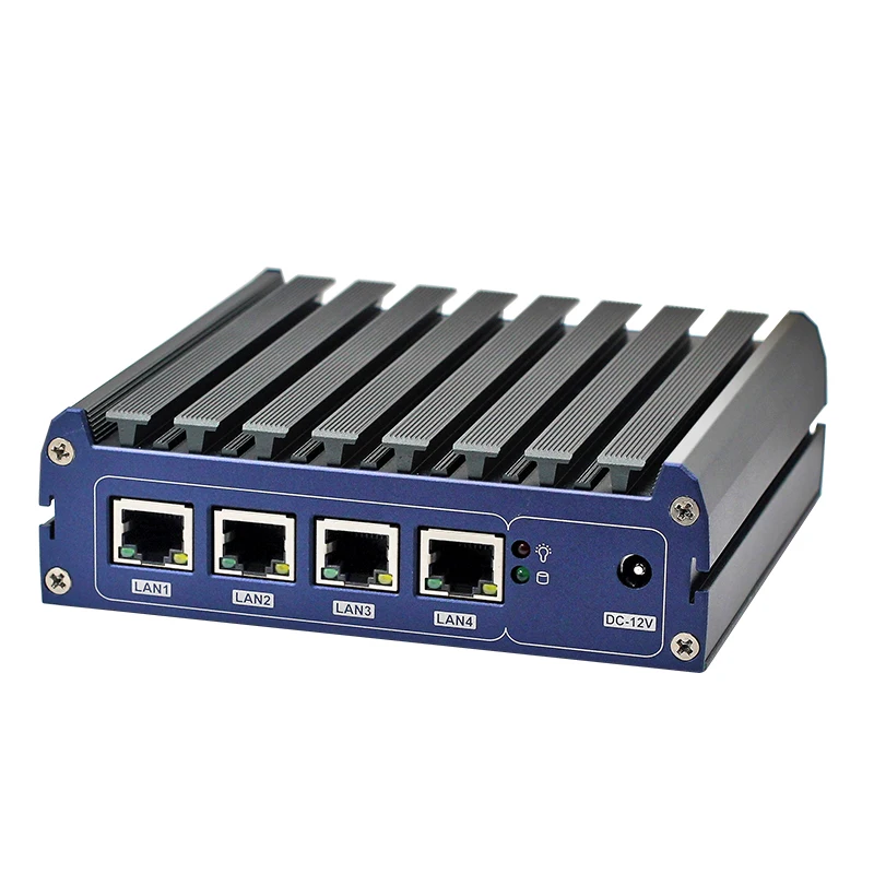 

4 lan pfsense j1900 mini pc desktop 4 LAN Router Firewall pfSense Desktop Fanless PC Industrial 10, Black