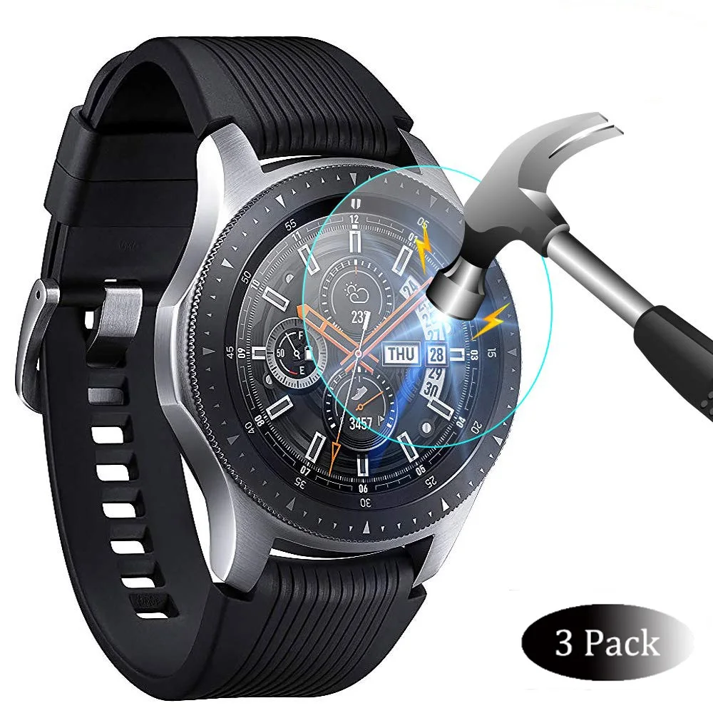 

3 Pack HD Tempered Glass Screen Protector for Samsung Watch 42MM 46MM