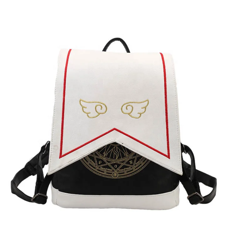 

free shipping Japanese comic sakura card captor school backpack magical card girl cosplay anime backpack sakura wings bag, Picture