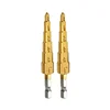 HSS4241 Imperial Inch size step drill bits 3/16 1/4 5/16 3/8 7/16 1/2 6 steps TiN coating straight flute hex shank
