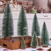 Artificial pine pin flocking xmas tree pvc mini table top christmas tree